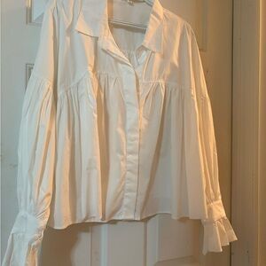 MARBLE White Button-Up Blouse